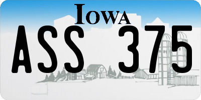 IA license plate ASS375