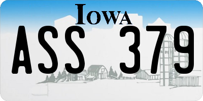 IA license plate ASS379