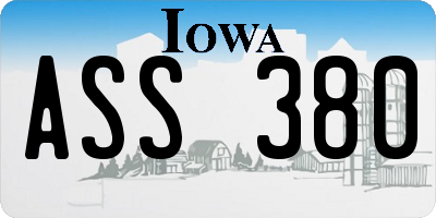 IA license plate ASS380