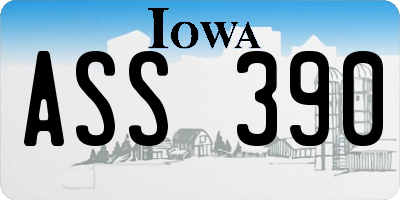 IA license plate ASS390