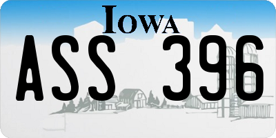 IA license plate ASS396