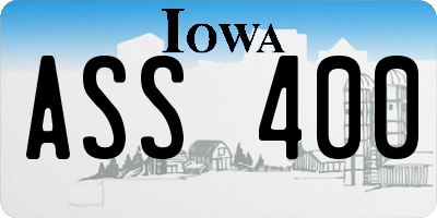 IA license plate ASS400