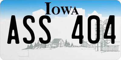 IA license plate ASS404