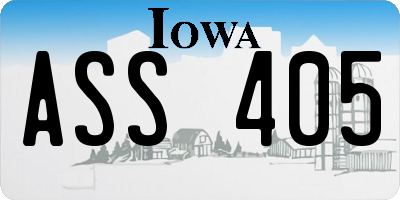 IA license plate ASS405