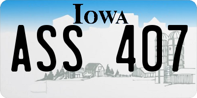 IA license plate ASS407