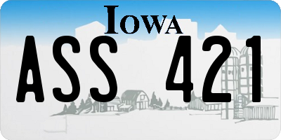 IA license plate ASS421