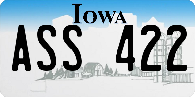 IA license plate ASS422