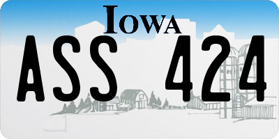 IA license plate ASS424