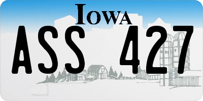 IA license plate ASS427