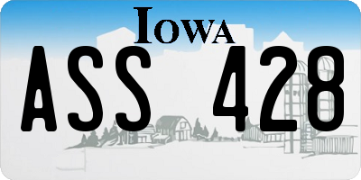IA license plate ASS428