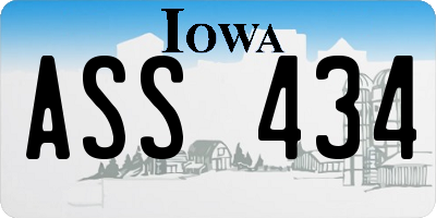 IA license plate ASS434