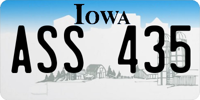 IA license plate ASS435