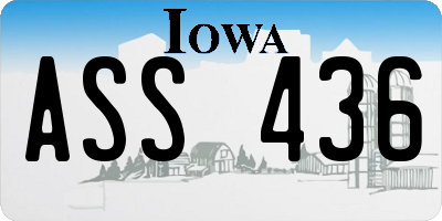 IA license plate ASS436