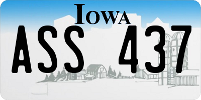 IA license plate ASS437