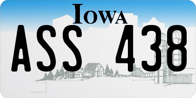 IA license plate ASS438