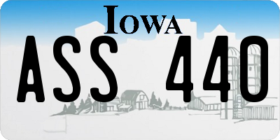 IA license plate ASS440