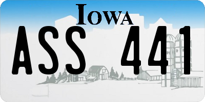 IA license plate ASS441
