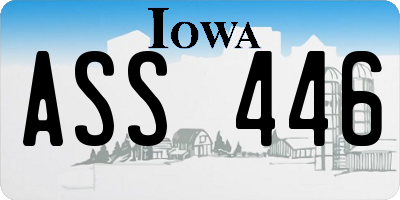 IA license plate ASS446