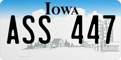 IA license plate ASS447