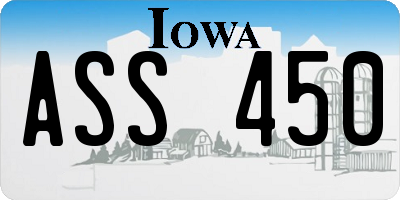 IA license plate ASS450
