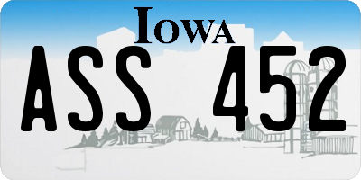 IA license plate ASS452