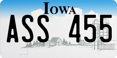 IA license plate ASS455