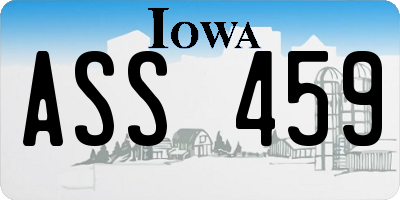 IA license plate ASS459