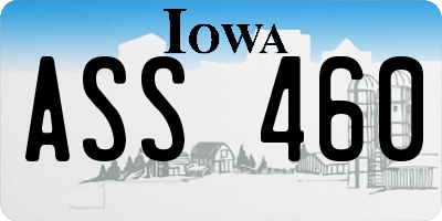 IA license plate ASS460