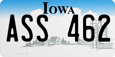 IA license plate ASS462