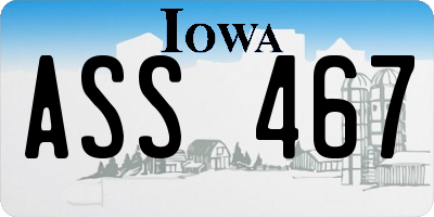IA license plate ASS467