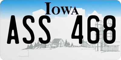 IA license plate ASS468