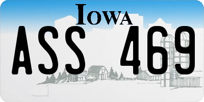 IA license plate ASS469