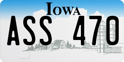 IA license plate ASS470