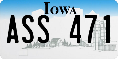 IA license plate ASS471