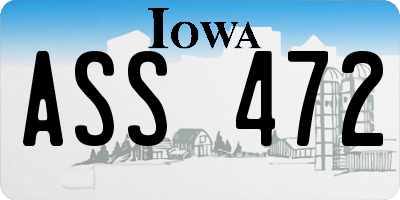 IA license plate ASS472