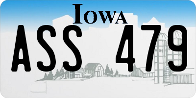 IA license plate ASS479