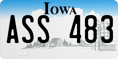 IA license plate ASS483