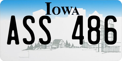 IA license plate ASS486