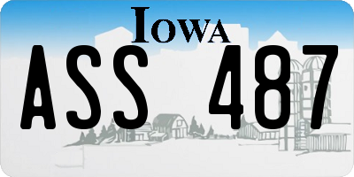IA license plate ASS487