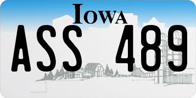 IA license plate ASS489