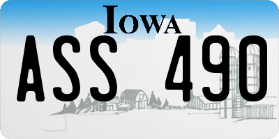 IA license plate ASS490