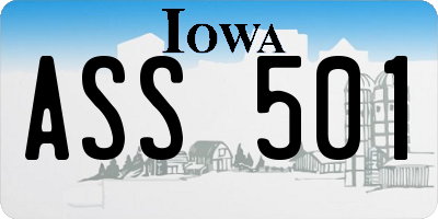 IA license plate ASS501