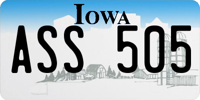 IA license plate ASS505