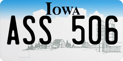 IA license plate ASS506