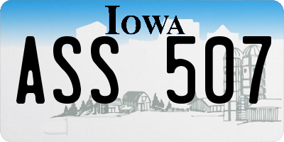 IA license plate ASS507