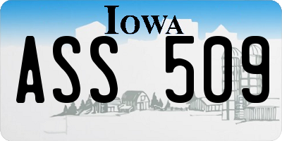 IA license plate ASS509