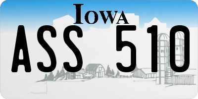 IA license plate ASS510