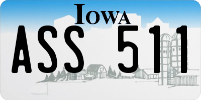 IA license plate ASS511