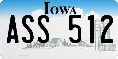 IA license plate ASS512