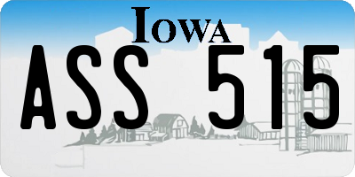 IA license plate ASS515